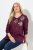 Ulla Popken Metallic Print Extra Soft Christmas Sweatshirt Dark Wine Red - Felpe & felpe con cappuccio - Felpe, Hoodie e Maglieria Calda