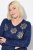 Ulla Popken Metallic Print Extra Soft Christmas Sweatshirt Ink Blue - Felpe & felpe con cappuccio - Felpe, Hoodie e Maglieria Calda