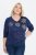 Ulla Popken Metallic Print Extra Soft Christmas Sweatshirt Ink Blue - Felpe & felpe con cappuccio - Felpe, Hoodie e Maglieria Calda