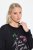 Ulla Popken Sparkling Sequin Bows Christmas Sweatshirt Black - Felpe & felpe con cappuccio - Felpe, Hoodie e Maglieria Calda