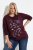 Ulla Popken Sparkling Sequin Bows Christmas Sweatshirt Plum - Felpe & felpe con cappuccio - Felpe, Hoodie e Maglieria Calda