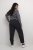 Kaffe Curve Merla Pantaloni Nero Oyster - Jeans & Pantaloni Donna Taglie Comode – Plus Size - 