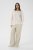 Kaffe Curve Sirana Pants Beige Melange/Black Stripe - Pantaloni in tessuto - 