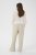 Kaffe Curve Sirana Pants Beige Melange/Black Stripe - Pantaloni in tessuto - 