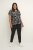 Kaffe Curve Sonna Stanley Top Nero/Antique Stampa zebrata - T-shirt - 