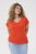 Kaffe Curve Jena V-Neck T-Shirt Grenadine Red - T-shirt - 