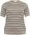 Kaffe Curve Lizzy Maglione a righe Beige/Nero - T-shirt stampate da donna - 