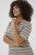 Kaffe Curve Lizzy Maglione a righe Beige/Nero - T-shirt stampate da donna - 