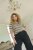 Kaffe Curve Lizzy Maglione a righe Beige/Nero - T-shirt stampate da donna - 