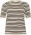 Kaffe Curve Lizzy Maglione a righe Beige/Nero a righe - T-shirt stampate da donna - 