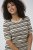 Kaffe Curve Lizzy Maglione a righe Beige/Nero a righe - T-shirt stampate da donna - 