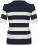 Kaffe Curve Lizzy rigad Maglione Midnight/Chalk riga - T-shirt - 