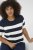 Kaffe Curve Lizzy rigad Maglione Midnight/Chalk riga - T-shirt - 