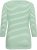Kaffe Curve Lia Boatneck 3/4 T-Shirt Chalk/Bright Green - Maglie e top - 