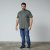 North Latitude 61319 T-Shirt A Righe Verde Polvere Scuro - Magliette - Magliette Uomo Taglie Forti