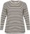 Kaffe Curve Winni Manica lunga T-shirt Bianco antico/Nero riga - T-shirt - 