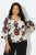 Ulla Popken Rose Print Faux Wrap Top Off-White - T-shirt - 