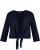 Ulla Popken Versatile Surplice Wrap Tie Hem Bolero Top Navy - T-shirt - 