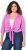 Ulla Popken Versatile Surplice Wrap Tie Hem Bolero Top Cool Pink - T-shirt - 