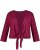 Ulla Popken Versatile Surplice Wrap Tie Hem Bolero Top Magnolia Red - T-shirt - 