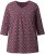 Ulla Popken 3/4 Sleeve Geometric Graphic Tee Plum - T-shirt - 