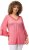 Ulla Popken Trumpet Sleeve Cold Dyed Tee Dark Pink - T-shirt stampate da donna - 