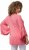 Ulla Popken Trumpet Sleeve Cold Dyed Tee Dark Pink - T-shirt stampate da donna - 