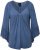 Ulla Popken Trumpet Sleeve Cold Dyed Tee Dove Blue - T-shirt stampate da donna - 