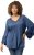 Ulla Popken Trumpet Sleeve Cold Dyed Tee Dove Blue - T-shirt stampate da donna - 