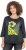 Ulla Popken Graphic Patch Print 3/4 Sleeve T-Shirt Black - T-shirt - 
