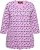 Ulla Popken Geometric Pattern 3/4 Sleeve Tee Amethyst - T-shirt stampate da donna - 