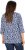 Ulla Popken Floral 3/4 Sleeve V-Neck A-Line Tee Blue - T-shirt - 