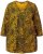 Ulla Popken Animal Print 3/4 Sleeve V-Neck Tee Neon Orange - T-shirt - 