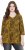 Ulla Popken Animal Print 3/4 Sleeve V-Neck Tee Neon Orange - T-shirt - 