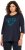 Ulla Popken Peace Love Life 3/4 Sleeve Graphic Tee Navy - T-shirt - 