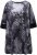 Ulla Popken Velvet Peacock Feather 3/4 Sleeve Tunic Blouse Black - T-shirt - 