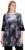 Ulla Popken Velvet Peacock Feather 3/4 Sleeve Tunic Blouse Black - T-shirt - 