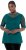 Ulla Popken Sequined Mesh Sleeve Blouse Dark Green - T-shirt - 