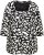 Ulla Popken Scribble Print Square Neck 3/4 Sleeve Tee Black - T-shirt stampate da donna - 