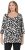 Ulla Popken Scribble Print Square Neck 3/4 Sleeve Tee Black - T-shirt stampate da donna - 