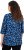 Ulla Popken Scribble Print Square Neck 3/4 Sleeve Tee Navy - T-shirt stampate da donna - 