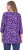 Ulla Popken Scribble Print Square Neck 3/4 Sleeve Tee Violet - T-shirt stampate da donna - 
