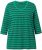 Ulla Popken Striped 3/4 Sleeve A-Line Tee Moss Green - T-shirt - 