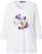 Ulla Popken Casual Mood Floral V-Neck Tee Off-White - T-shirt - 