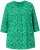 Ulla Popken Graphic Flower A-Line 3/4 Sleeve Tee Moss Green - T-shirt - 