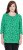 Ulla Popken Graphic Flower A-Line 3/4 Sleeve Tee Moss Green - T-shirt - 