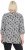 Ulla Popken Graphic Flower A-Line 3/4 Sleeve Tee Soft Light Blue - T-shirt - 