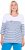 Ulla Popken Paper Boat Print 3/4 Sleeve Tee Snow White - T-shirt stampate da donna - 