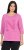 Ulla Popken Textured Lettering 3/4 Sleeve Tee Pink - T-shirt stampate da donna - 