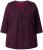 Ulla Popken Mixed Pattern Stripe 3/4 Sleeve Tee Black - T-shirt - 